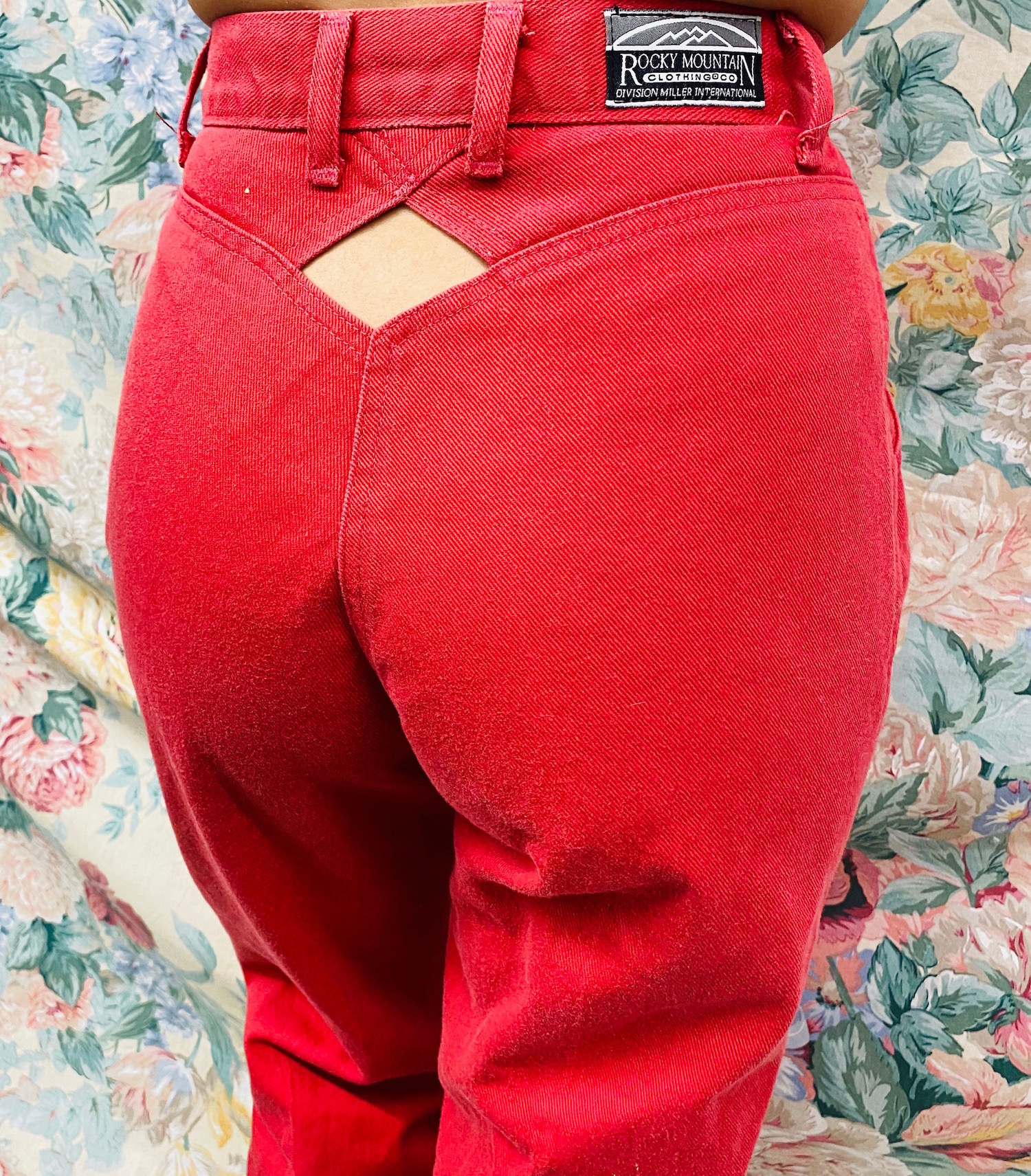 Women's Rockies Keyhole Red Denim Jeans